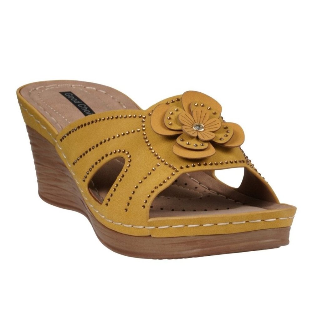 Gc Shoes Women's Fiora Floral Wedge Sandals